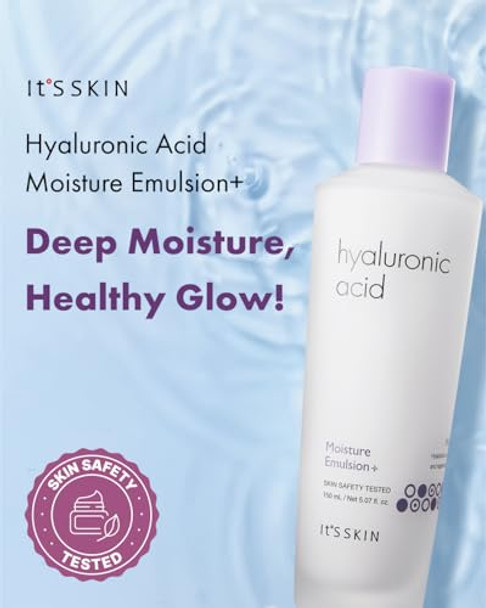 It'S Skin Hyaluronic Acid Moisture Emulsion + 5.07 Fl Oz Face Moisturizer For Skin Care Firming Hydration And Moisture Barrier Nourishing & Hydrating For Healthy Skin Korean Skincare