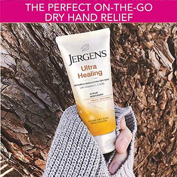 Jergens Ultra Healing Dry Skin Moisturizer 1 Ounce Travel Lotion For Absorption Into Extra Dry Skin With Hydralucence Blend Vitamins C E And B5 (Pack Of 10)