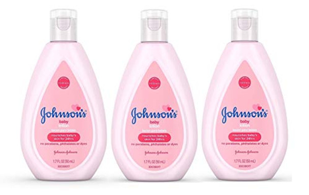 Johnson'S Baby Lotion Travel Size 1.7 Oz (50Ml) Pack Of 3