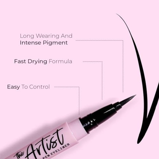 L.A. Girl The Artist Brush Pen Eyeliner Inky Black Gle740