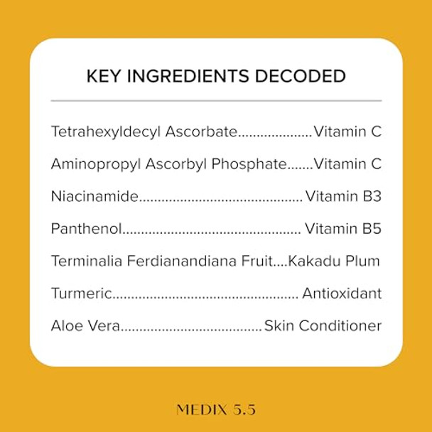 Medix 5.5 Radiant Glow Vitamin C Body Wash W/Niacinamide Citrus Scented Gentle Body & Face Cleanser For Women Men Dry Skin & Smootherlooking Skin Removes Dirt Oil & Impurities 15 Fl Oz