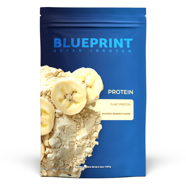 Blueprint Bryan Johnson Hemp Protein - 27G Plant Protein - Banana (15 Servings)