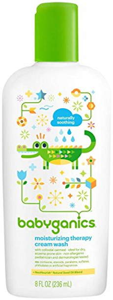 Babyganics Moisturizing Therapy Cream Wash 8Oz