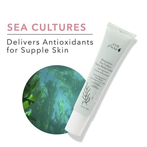 100% Pure Restorative Sea Culture Extra Riche Crme 1.4 Oz Nourishing Face Moisturizer For Dry Eczema Sensitive Skin Soothes Redness Longlasting Hydration