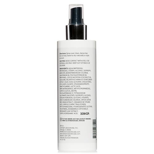 Advanced Clinicals Hair Spray Thicken & Shine Leave In Treatment Nourishing Detangling Formula For Fine Damaged Or Frizz Prone Hair Supports Scalp Health For Strong Thick Hair 8 Fl Oz