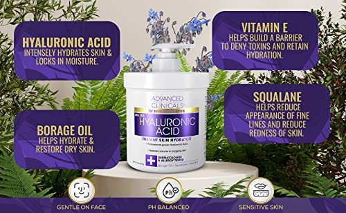 Advanced Clinicals Coconut Oil Moisturizing Cream + Hyaluronic Acid Hydrating Cream Set