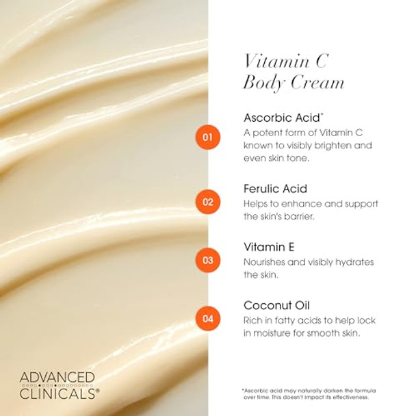 Advanced Clinicals Hyaluronic Acid Hydrating Cream + Vitamin C Brightening Cream Set