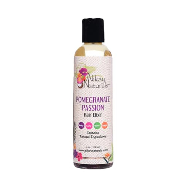 Alikay Naturals Pomegranate Passion Hair Elixir Natural Pomegranate Oil Jojoba Oil Rosehip Oil 4 Ounce