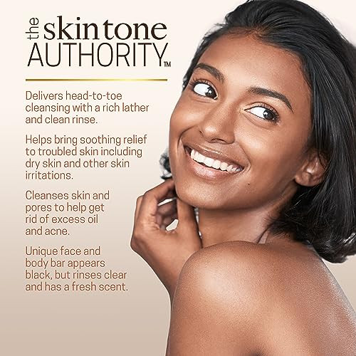 Ambi African Black Soap Face & Body Bar Cleans And Nourishes Skin Rinses Clear 5.3 Ounce