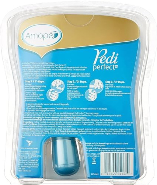 Amopé Pedi Perfect Electronic Nail File With Nail Oil Sample 1 Ea