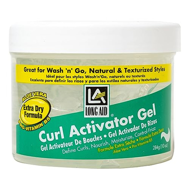 Ampro Longaid Activator Gel Enriched With Aloe Vera Protein And Vitamin B Complex Brings Essential Moisture To Strands Defines Your Natural Curls Extra Dry 10 Oz