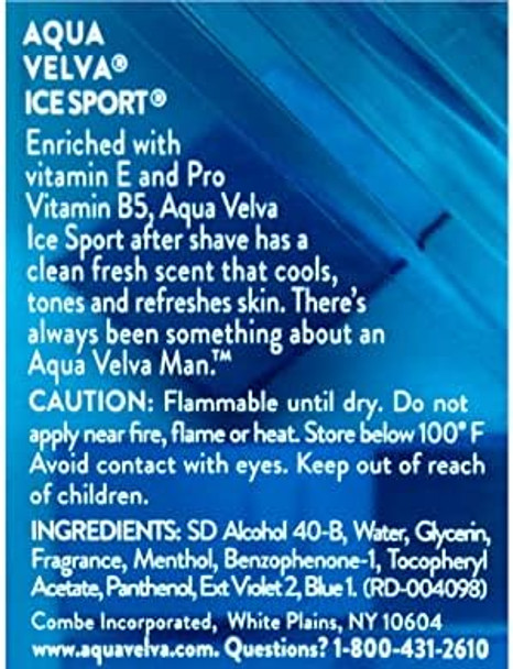 Aqua Velva Ice Sport Cooling After Shave 3.50 Oz (Pack Of 8)