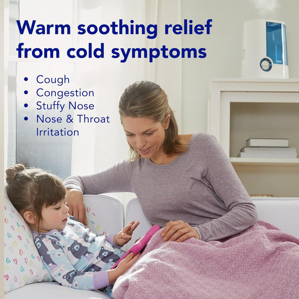 Vicks Warm Mist Humidifier White and Blue 1 Ea