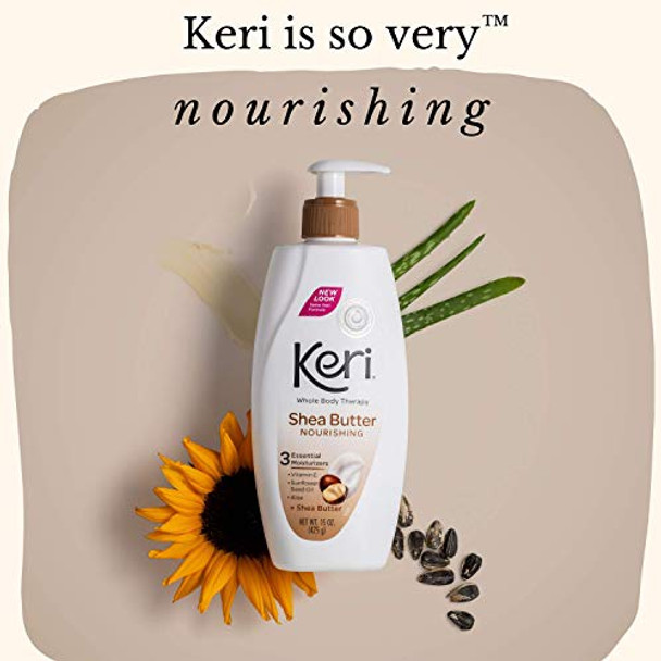 Keri Whole Body Therapy Original Continuous Moisturization 3 Essential Moisturizers (Vitamin E Aloe And Sunflower Seed Oil) 15 Oz Pump