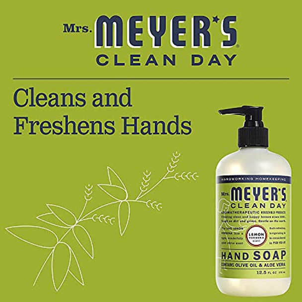 Mrs. Meyer'S Clean Day Liquid Hand Soap Cruelty And Biodegradable Formula Lemon Verbena Scent 12.5 Oz