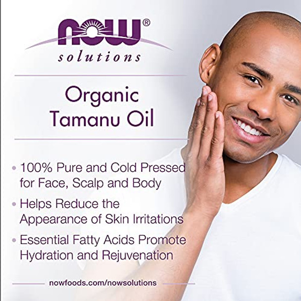 Now Foods Solutions Organic Tamanu Oil Organic And 100% Pure Promotes Hydration And Rejuvenation 1Ounce