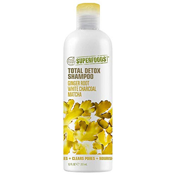 Petal Fresh Superfoods Total Detox Shampoo (Ginger Root White Charcoal & Matcha) Clears Pores Nouriches Scalp & Color Safe Color Safe 12 Fl Oz