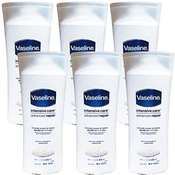 Vaseline Intensive Care Body Lotion Advanced Repair Pack Of 6 (13.53 Oz / 400Ml Each)