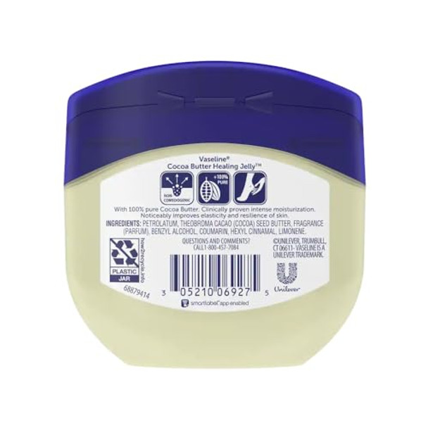 Vaseline Petroleum Jelly Cocoa Butter 7.5 Oz (Pack Of 4)