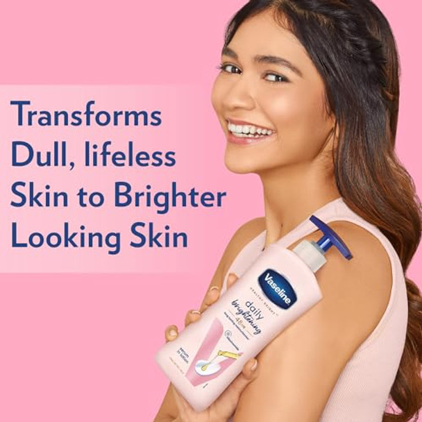 Vaseline Healthy Bright Daily Brightening Daily Moisturizer 400 Ml For Glowing Skin With Vitamin B3 Visibly Radiant Skin In 2 Weeks Lightweight Nonsticky Nonoily Body Lotion For Dry Skin