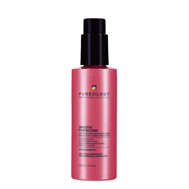 Pureology Smooth Perfection Style & Care Infusion | Anti-Frizz Smoothing Cream-Gel | For Coarse Hair | Vegan | 5.0 Oz.