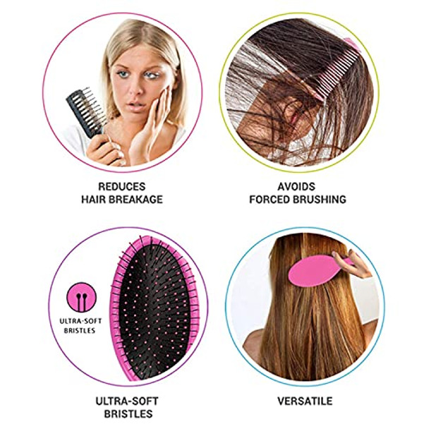 Wetbrush Pro Detangler Neon Night Tropics Detangling Brush Black