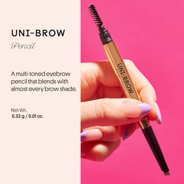 Winky Lux Uni Brow Eyebrow Pencil Dual Sided With Spoolie Longwearing Waterproof Eyebrow Crayon Define Shape And Fill Brows Brown Blonde And Taupe Universal Shade