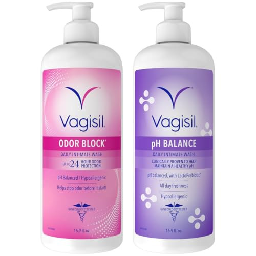 Vagisil Feminine Wash For Intimate Area Hygiene Odor Block Gynecologist Tested Hypoallergenic 16.9 Oz With Pump