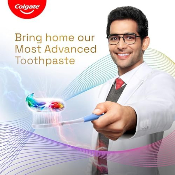 Colgate Total Charcoal Toothpaste Saver Pack 2X150 G/5.2 Oz Plaque Clean Anticavity 2 Toothpaste + 2 Brush