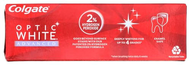Colgate Optic White Advanced Teeth Whitening Toothpaste Sparkling White 3.2 Oz