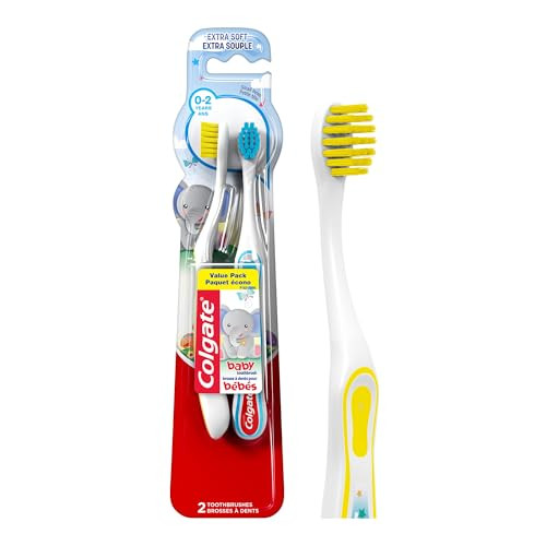 Colgate Kids My First Baby And Toddler Toothbrush Extra Soft Infant Training Toothbrush Ages 02 2 Count