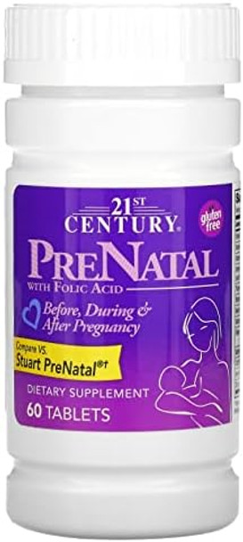 21St Century Vitamins Prenatal Multivitamin Tabs 60 Ct