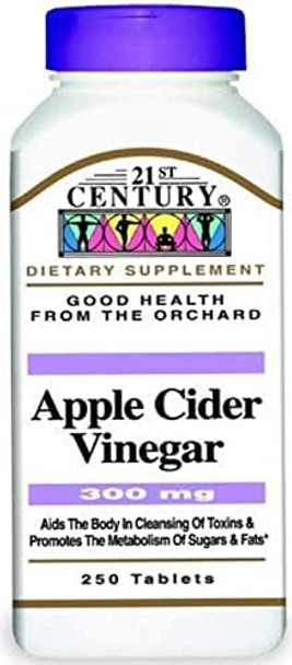 21St Century Apple Cider Vinegar 300Mg Tablets 250 Count (Pack Of 2)