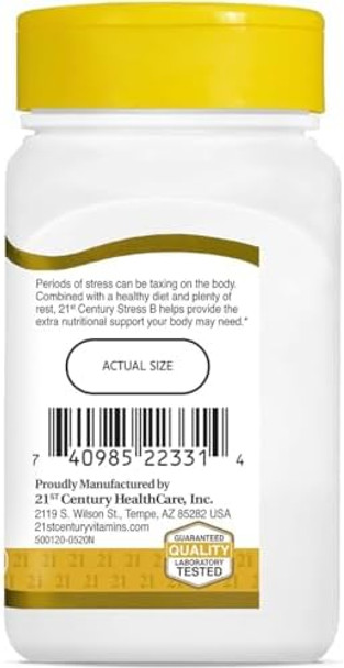 21St Century Stress B With Zinc Tablets 66 Count (Pack Of 2)