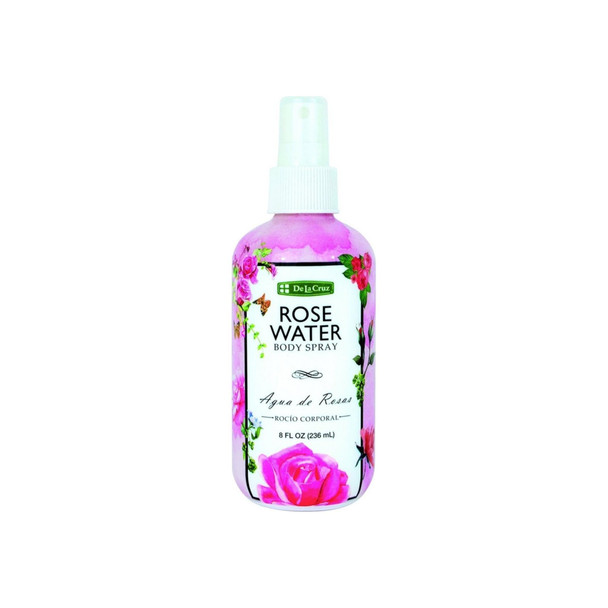 De La Cruz Rose Water Body Spray 8 oz