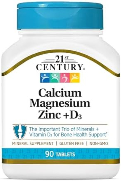 21St Century Cal Mag Zinc +D Tablets 90 Count