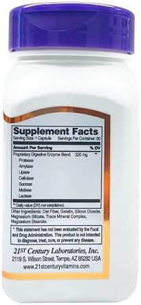 21St Century Digestive Enzymes 60 Capsules