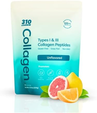 310 Nutrition Collagen Peptides Hydrolyzed Collagen Powder For Women & Men Grass Fed Bovine Protein Hair Skin Nails & Joints Support Native Path Alternative Unflavored – 30 Servings