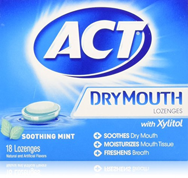 Act Dry Mouth Soothing Mint Lozenges 18 Ea (Pack Of 3)
