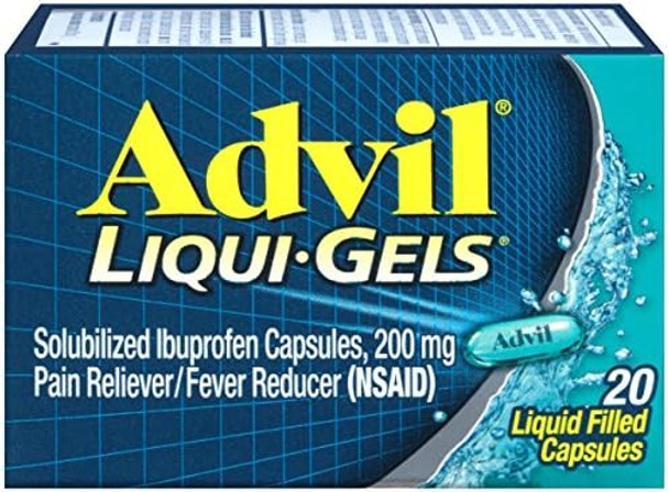 Advil Pain Reliever/Fever Reducer Liquigels 200Mg 20 Ct Pack Of 3