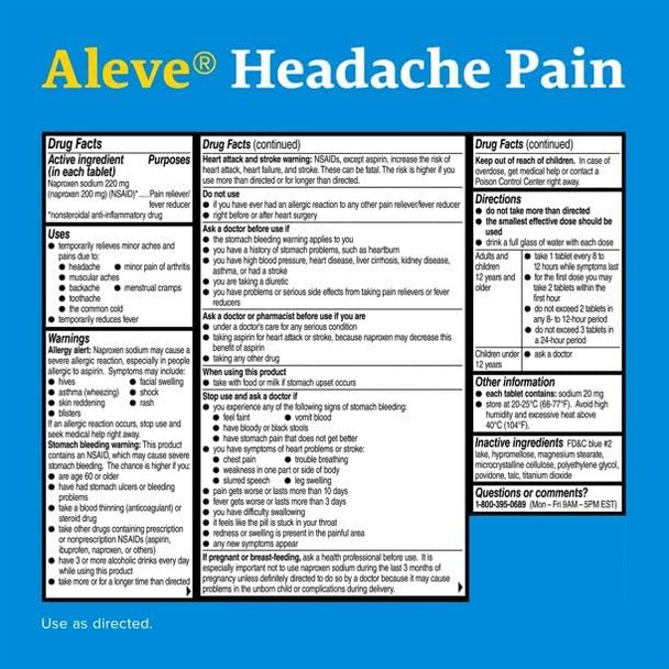 Aleve Headache Tab 2Dz 90 Ct