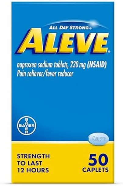 Aleve Pain Relief Naproxen Sodium Caplets ‐ 50 Count