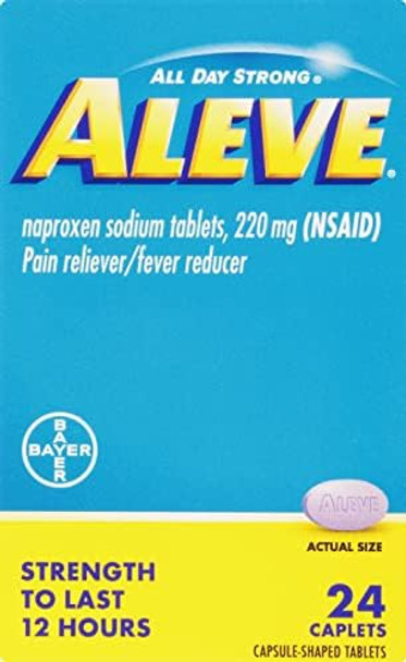 Aleve Pain Relief Naproxen Sodium Caplets ‐ 24 Count