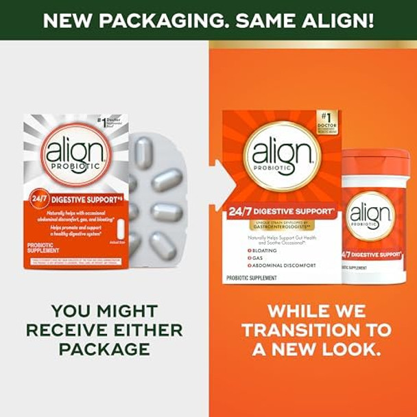 Align Probiotic Probiotics For Women And Men Daily Probiotic Supplement For Digestive Health #1 Recommended Probiotic By Doctors And Gastroenterologists‡ 56 Capsules