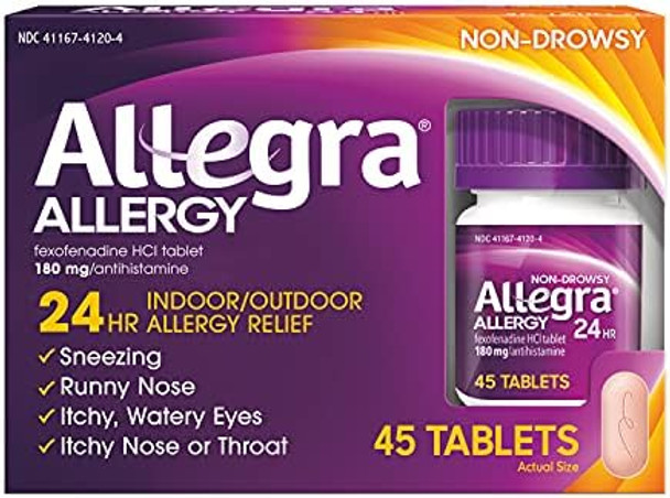 Allegra Allergy 24 Hour Tablets 180 Mg 45 Tablets