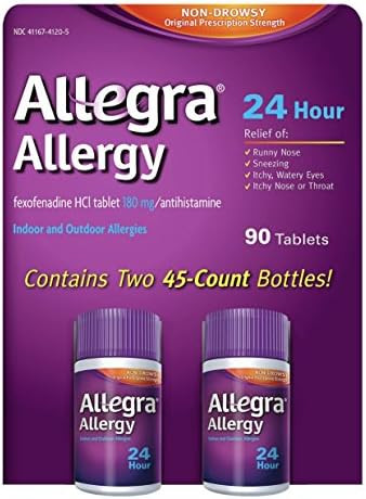 Allegra 24 Hour Allergy Relief 180Mg 90Ct