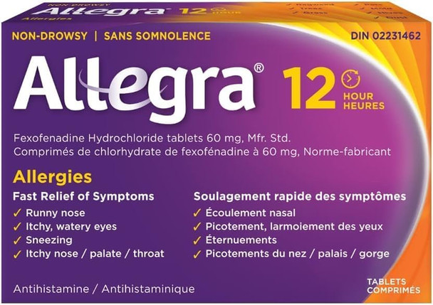 Allegra Allergy Tablets 12 Hour 12 Ea (Pack Of 6) Allegra Allergy Tablets 12 Hour 12 Ea (Pack Of 6)