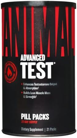 Animal Test Testosterone Booster 21 Day Cycle Pm Zinc Magnesium Vitamin B6 30 Count Nighttime Recovery Sleep Relaxation Supplements Bundle