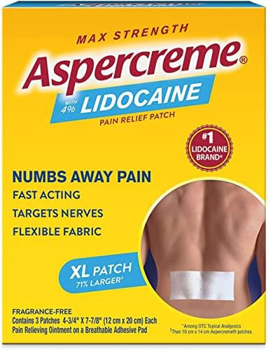 Aspercreme Lidocaine Patches Xl 3 Each Pack Of 6