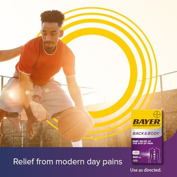 Bayer Extra Strength 500Mg Aspirin Plus Caffeine For Powerful Pain Relief 200 Coated Caplets